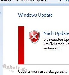 IT-Support bei einem Windows-Update-Fehler