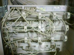 Netzwerkverkabelung im Jahr 2004