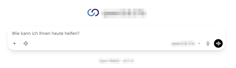 Eingabeoberfläche der internen KI der RebeIT GmbH